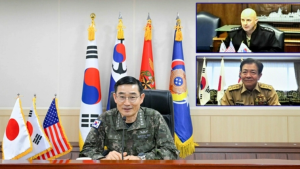 한미일 해군 고위급 3자 화상회의…북핵 위협 효과적 억제 대비