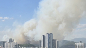 대구 북구 함지산서 ‘불’…산불 대응 1단계 발령