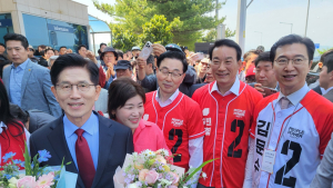 김문수 후보, 사천 우주항공청 찾아