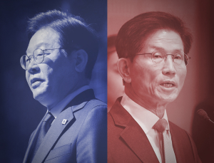 李 “내란심판 우선” vs 金 “거짓말·부정부패 뿌리 뽑아야” [21대 대선]