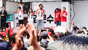 김문수 시흥서 “삼성 반도체 유치한 경험…일자리 만들 것”