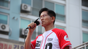 김문수 동해 유세…“교통이 곧 복지, 강원 교통대통령 될 것”