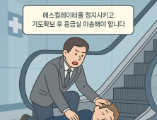 에스컬레이터에서 '아찔' 간질환자, 종합병원 직원들 신속조치로 무사