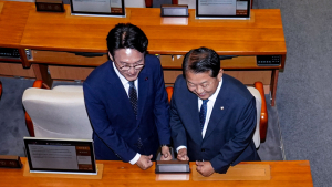 김민석 국무총리 후보자 ‘인증샷 삼매경’…누구 자리길래? [쿠키포토]