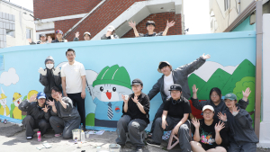 영남이공대 웹툰과, 전공 살려 지역사회에 벽화 재능기부