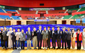 올림픽 스타 총출동…경산서 ‘춘계 회장기 실업탁구대회’ 개막