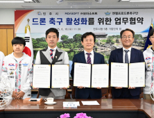 진주시, 드론 축구 활성화 민관 협력 나서…월드컵 참가 지원