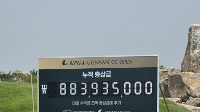 KPGA 군산CC 오픈, 1라운드 종료 기준 누적 총상금 ‘8억8393만5000원’