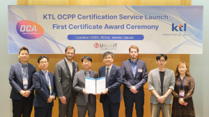 KTL, 기관 최초 개방형 충전 프로토콜(OCPP) 인증서 발행