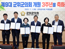 “더 청렴하게”…군위군의회, 개원 3주년 맞아 ‘반부패‧청렴 실천 서약식’