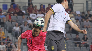 ′해결사’ 주민규 헤딩골…한국, 2-0 리드 [쿠키 현장]