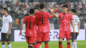 김주성 데뷔 골…홍명보호, 중국 3-0 압도 [쿠키 현장]