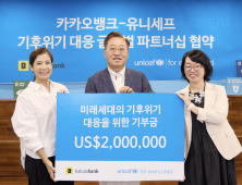 카카오뱅크, 유니세프와 ‘기후위기 세대’ 돕는다