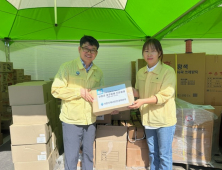 사천시, 산청군 호우 피해 현장 복구 봉사자 폭염대응 물품 지원