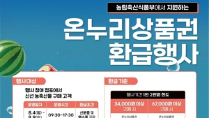 ‘농축산물’ 전통시장서 쇼핑하면 2만 원 환급