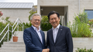 정청래 대표, 文 예방…“지방선거 승리·TK 변화 가능성”