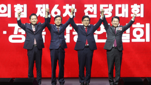 野 전대, 첫 합동연설회, ‘장동혁·김문수’ vs ‘조경태·안철수’