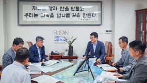 장충남 군수, 부산지방국토관리청 방문 지역 현안사업 논의
