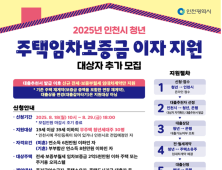 인천시, 청년 주거비 부담 경감 ‘대출이자 지원사업’ 대상자 추가 모집